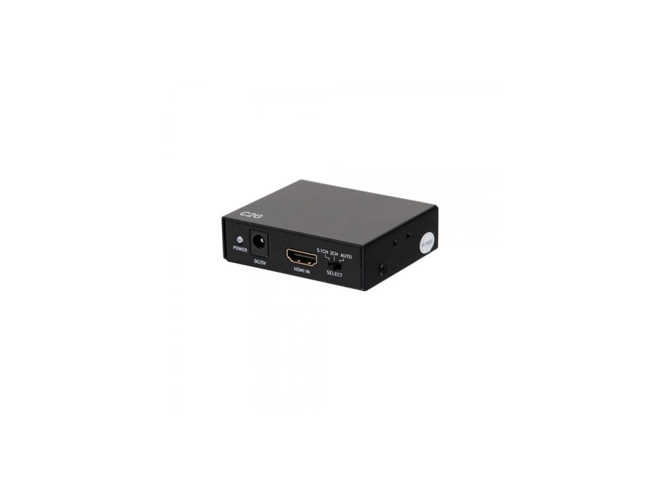 C2G C2G41003 HDMI Audio Extractor with TOSLINK, SPDIF and 3.5mm - 4K 60Hz