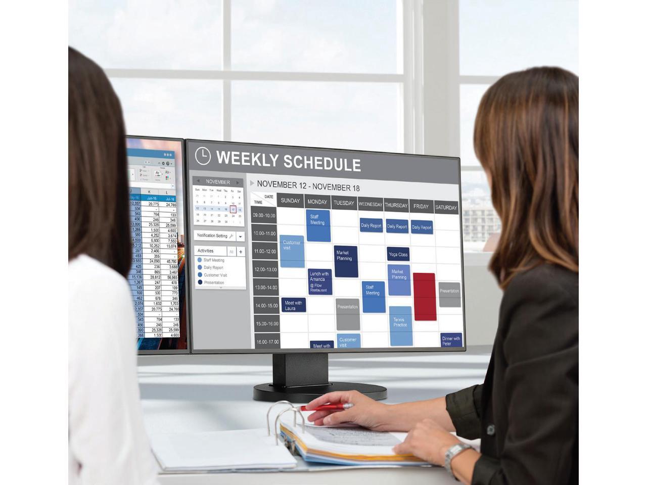 NEC EX241UN-BK-SV Multisync - Led Monitor - 24 Inch - 1920 X 1080 - Ah-Ips - 250 Cd/M2 - 1000:1 - 6 Ms - Hdmi, Dvi-D, Vga, Displayport - Speakers - Black