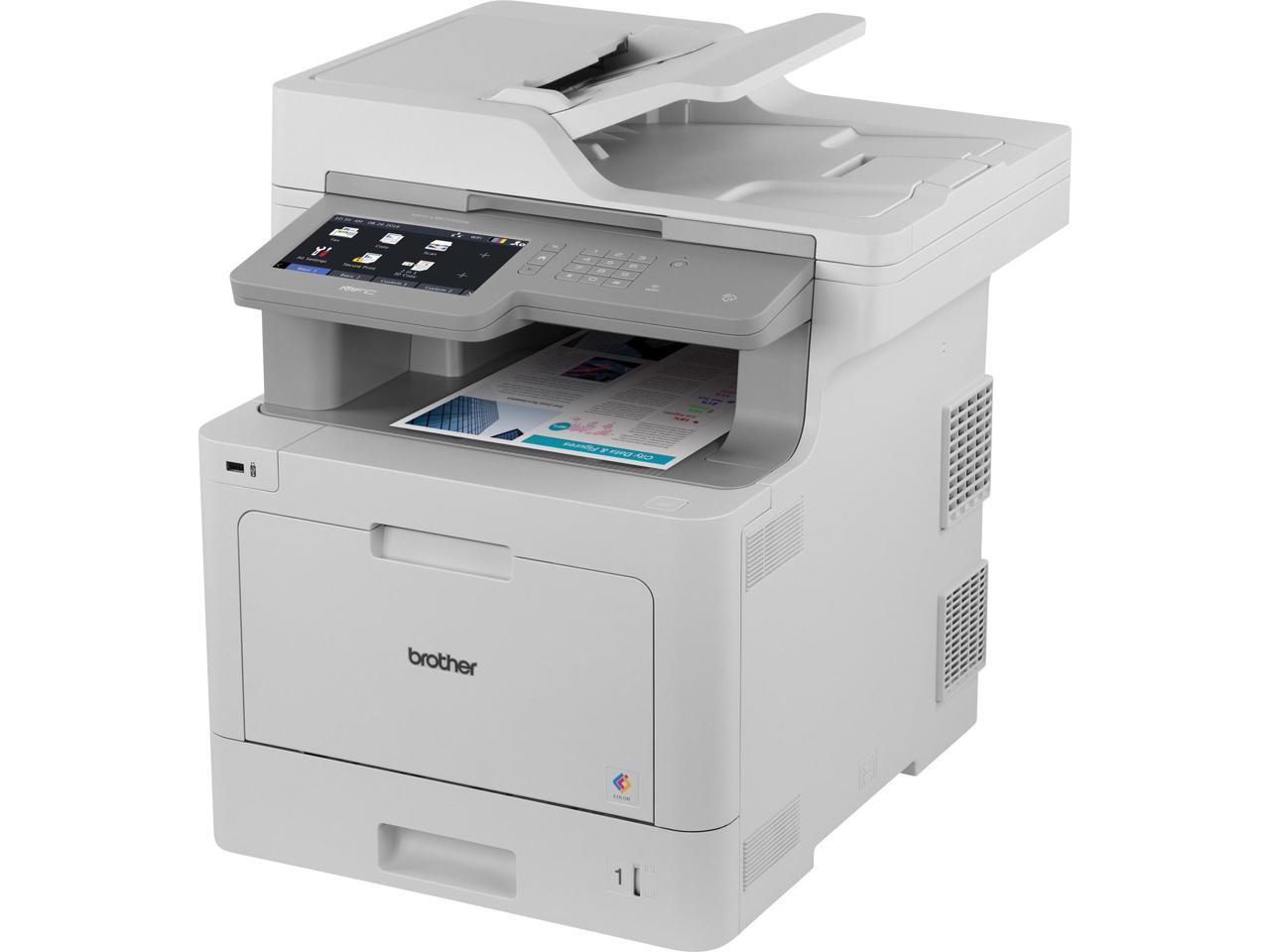 Brother Business Color Laser All-in-One MFC-L9570CDW - Duplex Printing - Wireless LAN - Copier/Fax/Printer/Scanner - 33 ppm Mono/33 ppm Color - 2400 x 600 dpi Print - 7" LCD Touchscreen - Gigabit
