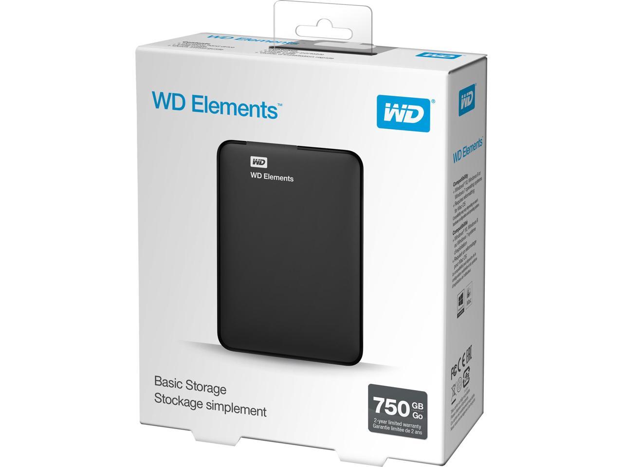 750GB WD Elements™ USB 3.0 high-capacity portable hard drive for Windows - USB 3.0