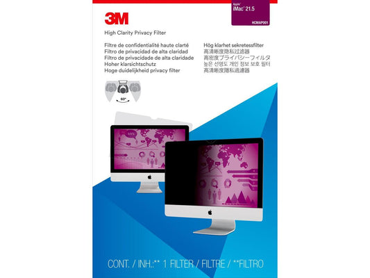 3M HCMAP001 High Clarity Privacy Filter for 21.5" Apple iMac