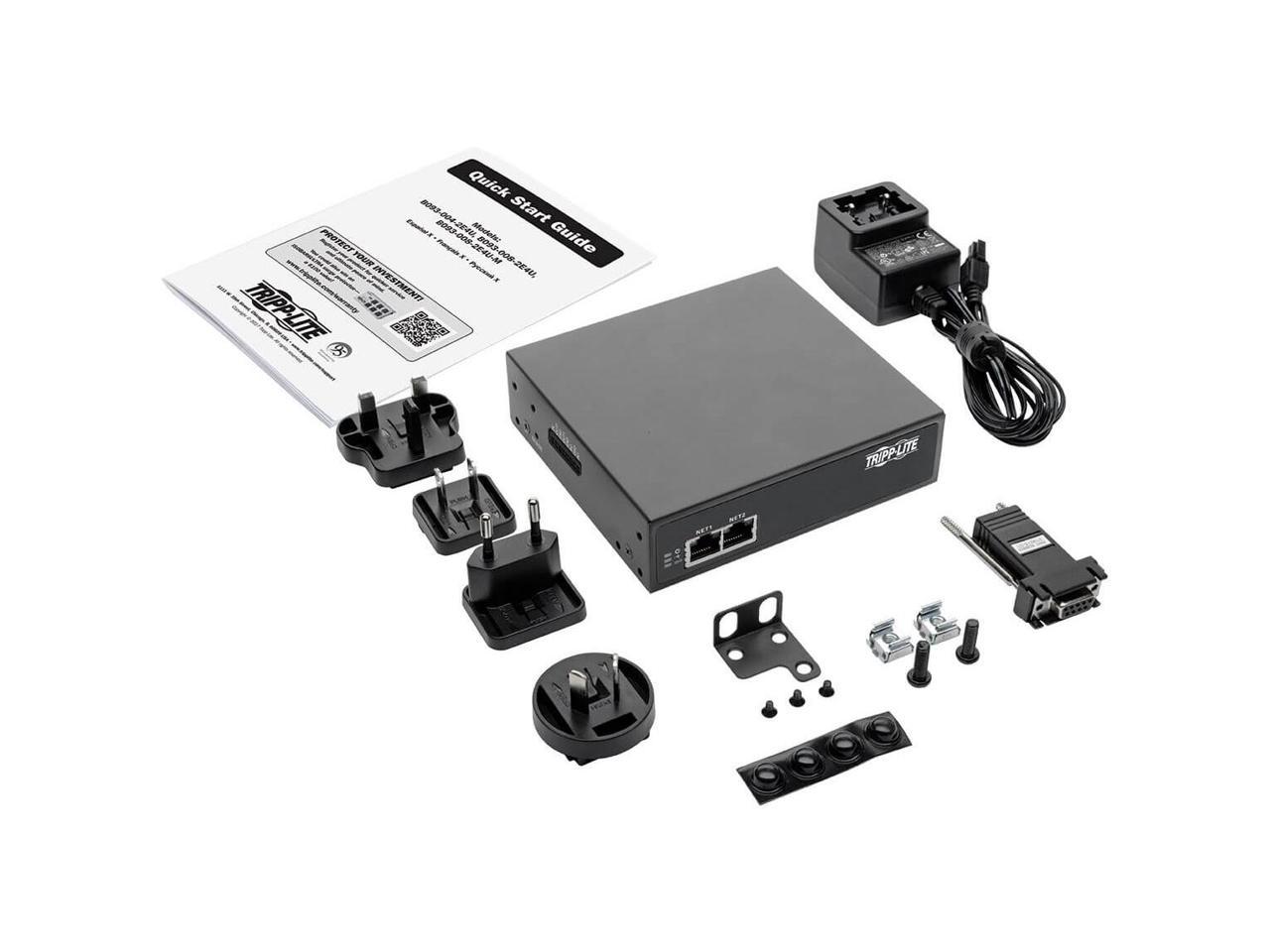 Tripp Lite 8-Port Serial Console Server with Dual GbE NIC, 4Gb Flash and 4 USB Ports (B093-008-2E4U)