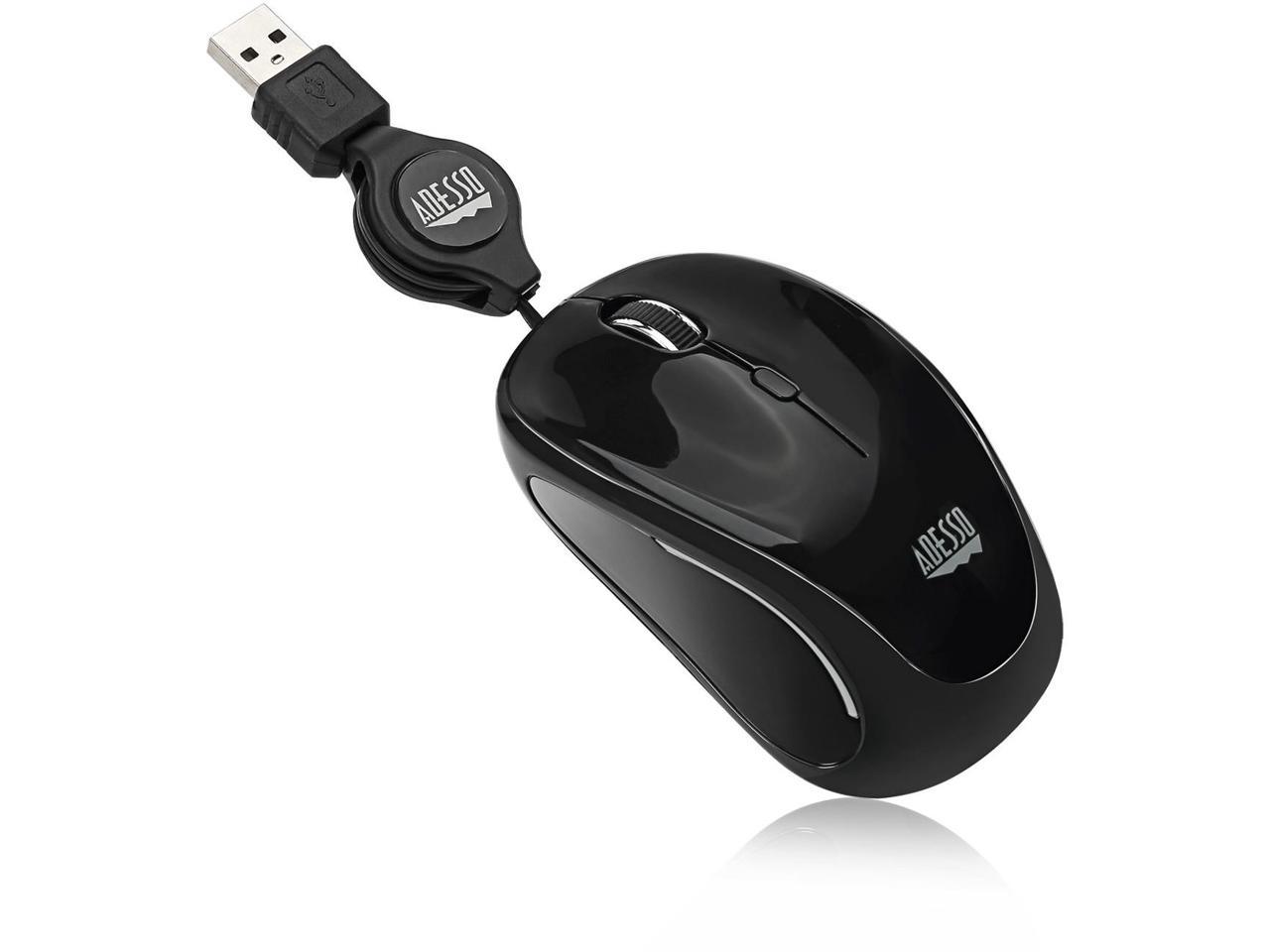 Adesso iMouse S8B - USB Illuminated Retractable Mini Mouse