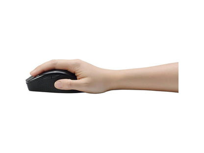 Adesso iMouse M20B - Wireless Ergonomic Optical Mouse - Optical - Wireless - Radio Frequency - Black - USB - 1600 dpi - Scroll Wheel - Right-handed Only