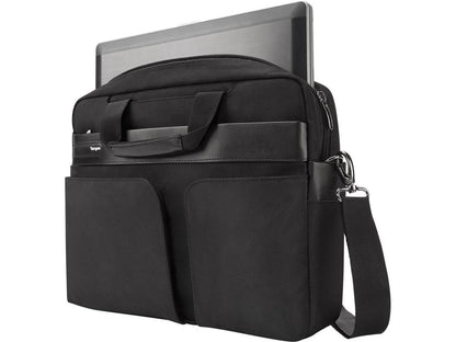 Targus Lomax Carrying Case (Briefcase) for 16" Notebook, Ultrabook, Accessories, Document, iPad, Tablet, Digital Text Reader - Black