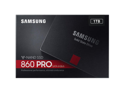 Samsung - MZ-76P1T0E - Samsung TDSourcing 860 PRO MZ-76P1T0E - Solid state drive - encrypted - 1 TB - internal - 2.5 - SATA 6Gb/s - buffer: 1 GB - 256-bit AES - TCG Opal Encryption 2.0