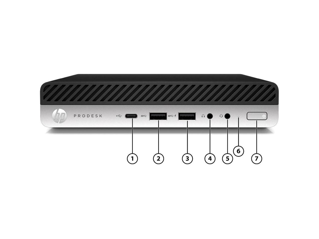 HP Business 4HG95UT ProDesk 600 G4 Desktop Computer i3-8100T 4GB 500GB HDD W10P