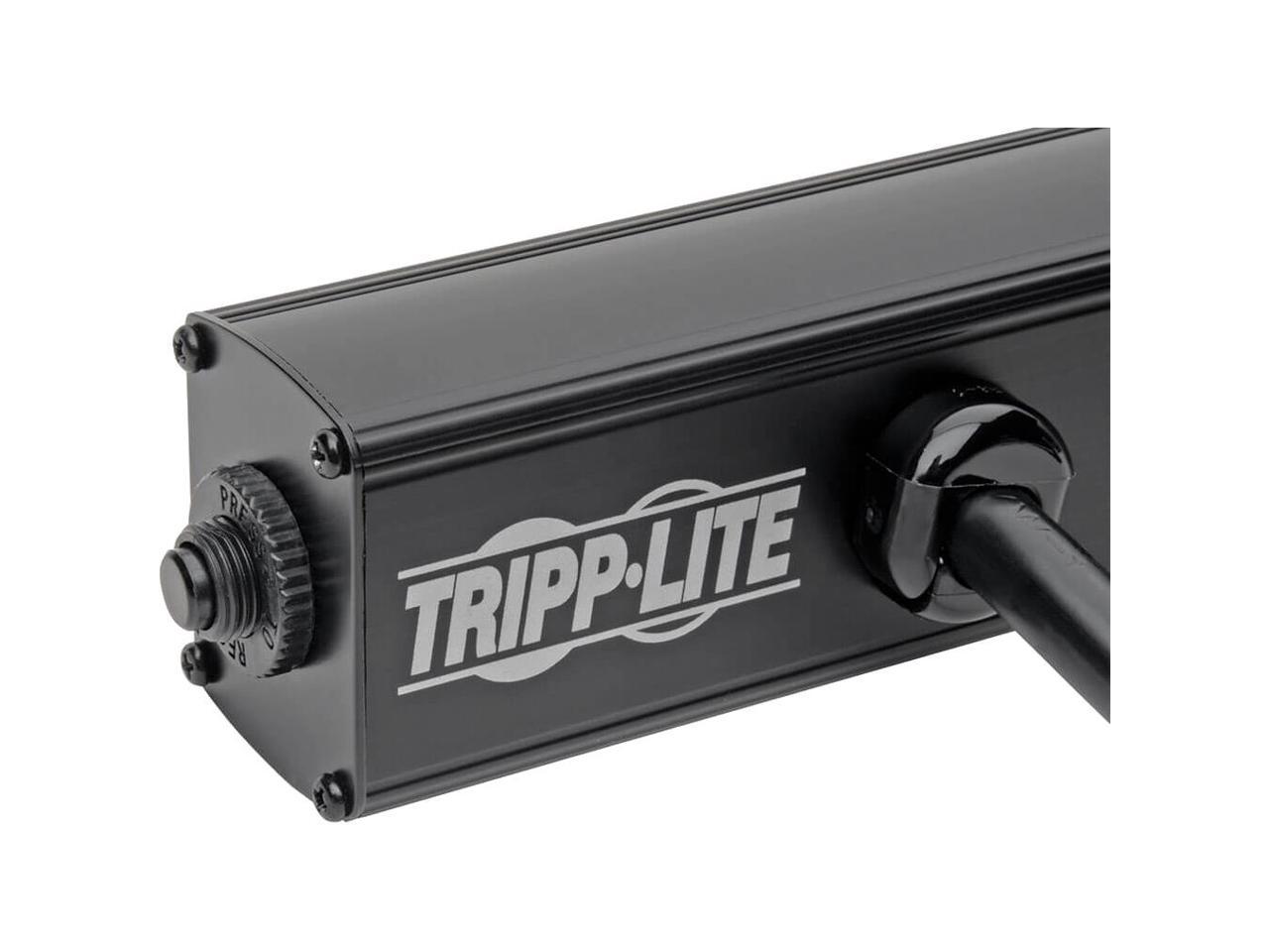 Tripp Lite Power Strip Right-Angle 5-15R 4 Outlet 6ft Cord 5-15P 24in Black