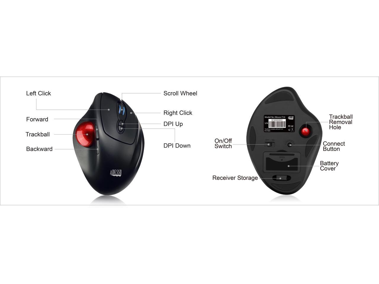 ADESSO INC. iMouse T30 Wireless Optical Trackball