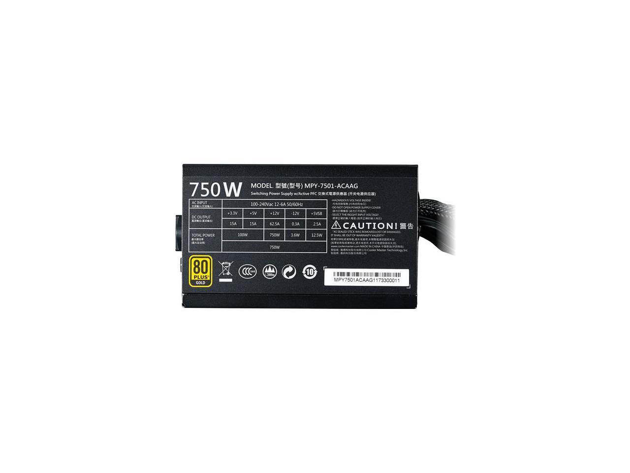 Cooler Master MWE Gold 750 750W ATX12V/EPS12V PSU