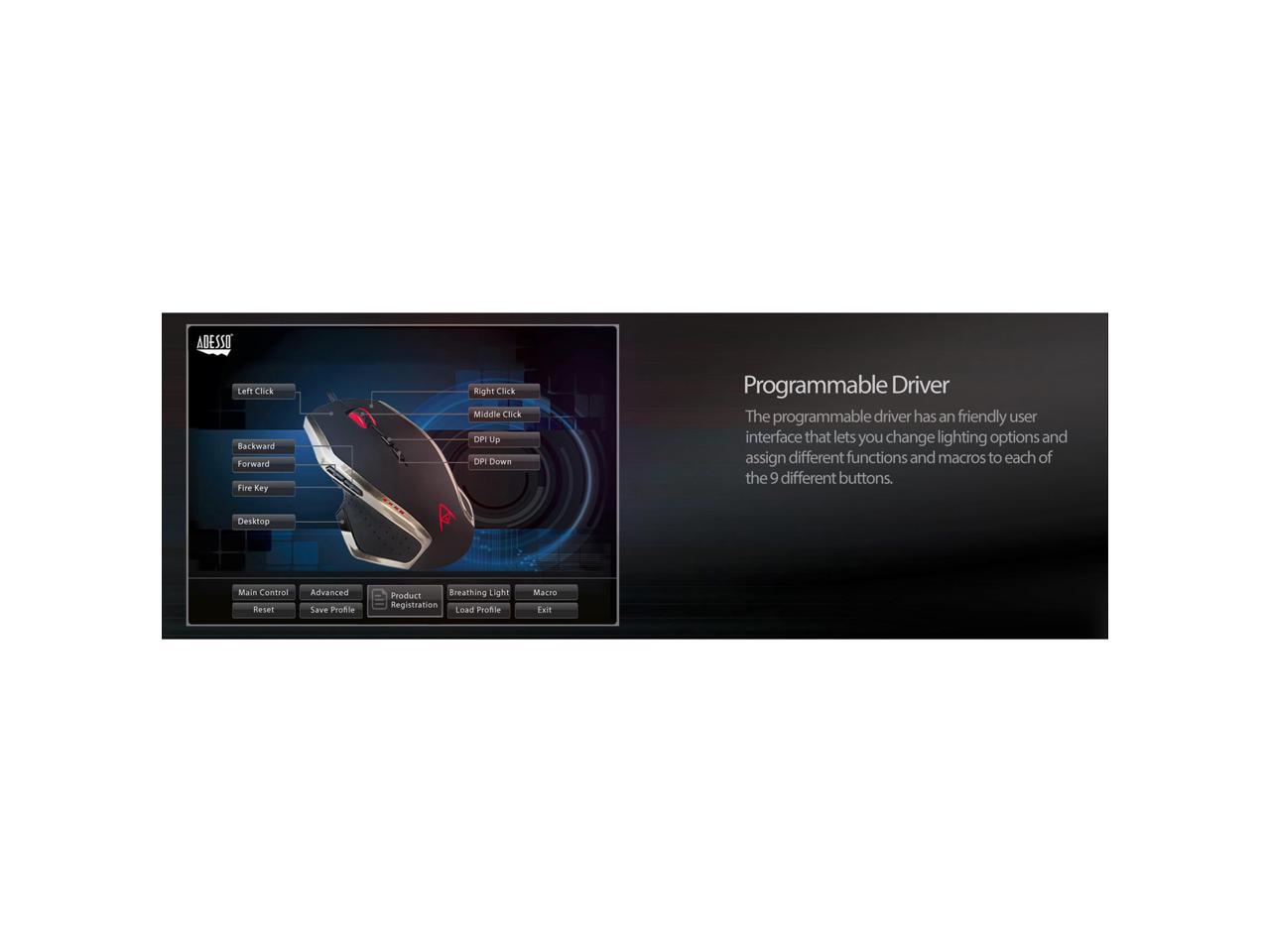 Adesso iMouse X3 Multi-Color Programmable Gaming Mouse