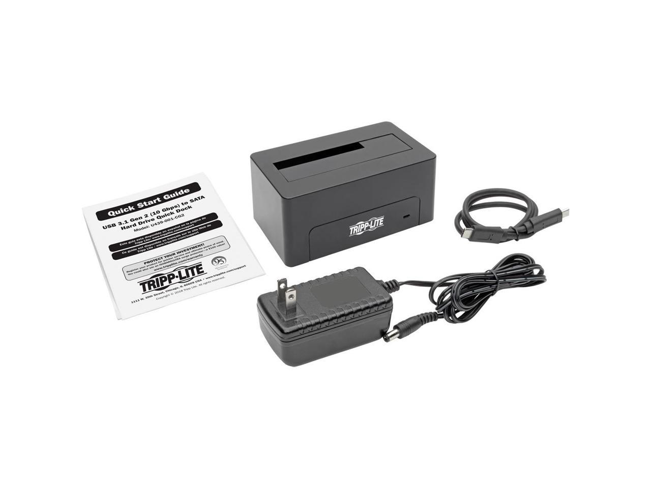 Tripp Lite Usb Type C To Sata Quick Dock 2.5 & 3.5In Hdd/Sdd 10Gbps Usb 3.1 Usb Type C