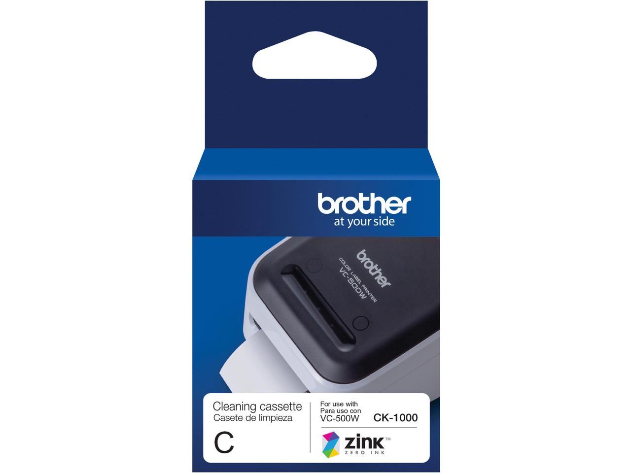 Brother Genuine CK-1000 ~ 2 (1.97") 50 mm wide x 6.5 ft. (2 m) Cleaning Roll for Brother VC-500W Label and Photo Printers - For Printer - White