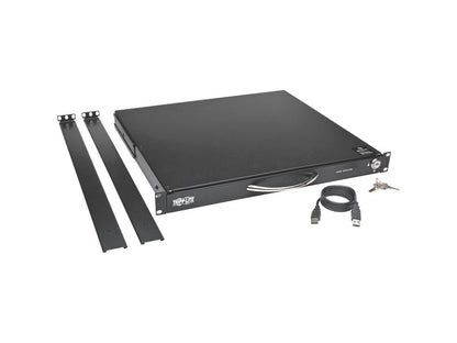 Tripp Lite 1U Rackmount Keyboard with KVM Cable Kit for 2-Post or 4-Post Racks (SRSHELFKBD)