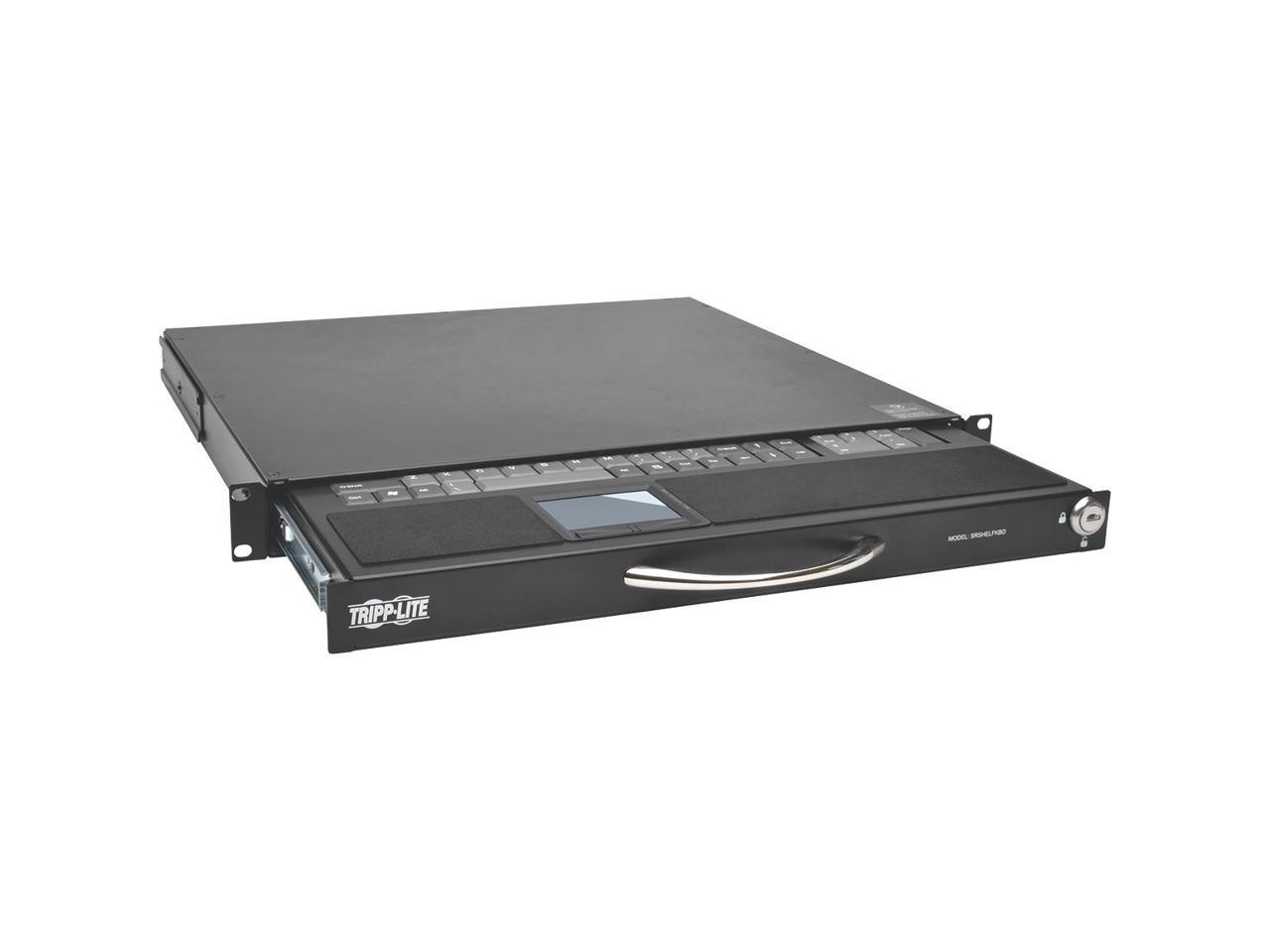 Tripp Lite 1U Rackmount Keyboard with KVM Cable Kit for 2-Post or 4-Post Racks (SRSHELFKBD)