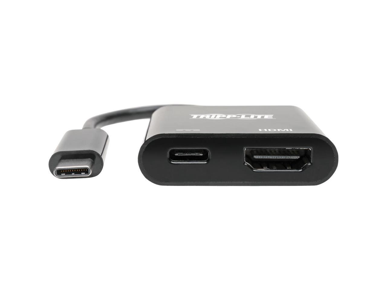 Tripp Lite Usb C Adapter Converter 4K Hdmi Pd Charging Usb Type C M/F Black