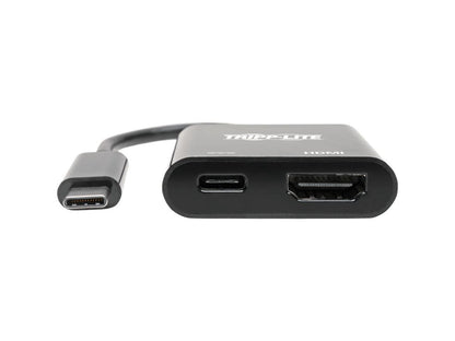 Tripp Lite Usb C Adapter Converter 4K Hdmi Pd Charging Usb Type C M/F Black