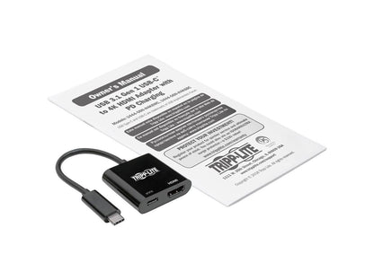 Tripp Lite Usb C Adapter Converter 4K Hdmi Pd Charging Usb Type C M/F Black