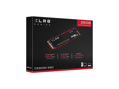 PNY XLR8 CS3030 M.2 2280 250GB PCI-Express 3.0 x4 3D TLC Internal Solid State Drive (SSD) M280CS3030-250-RB