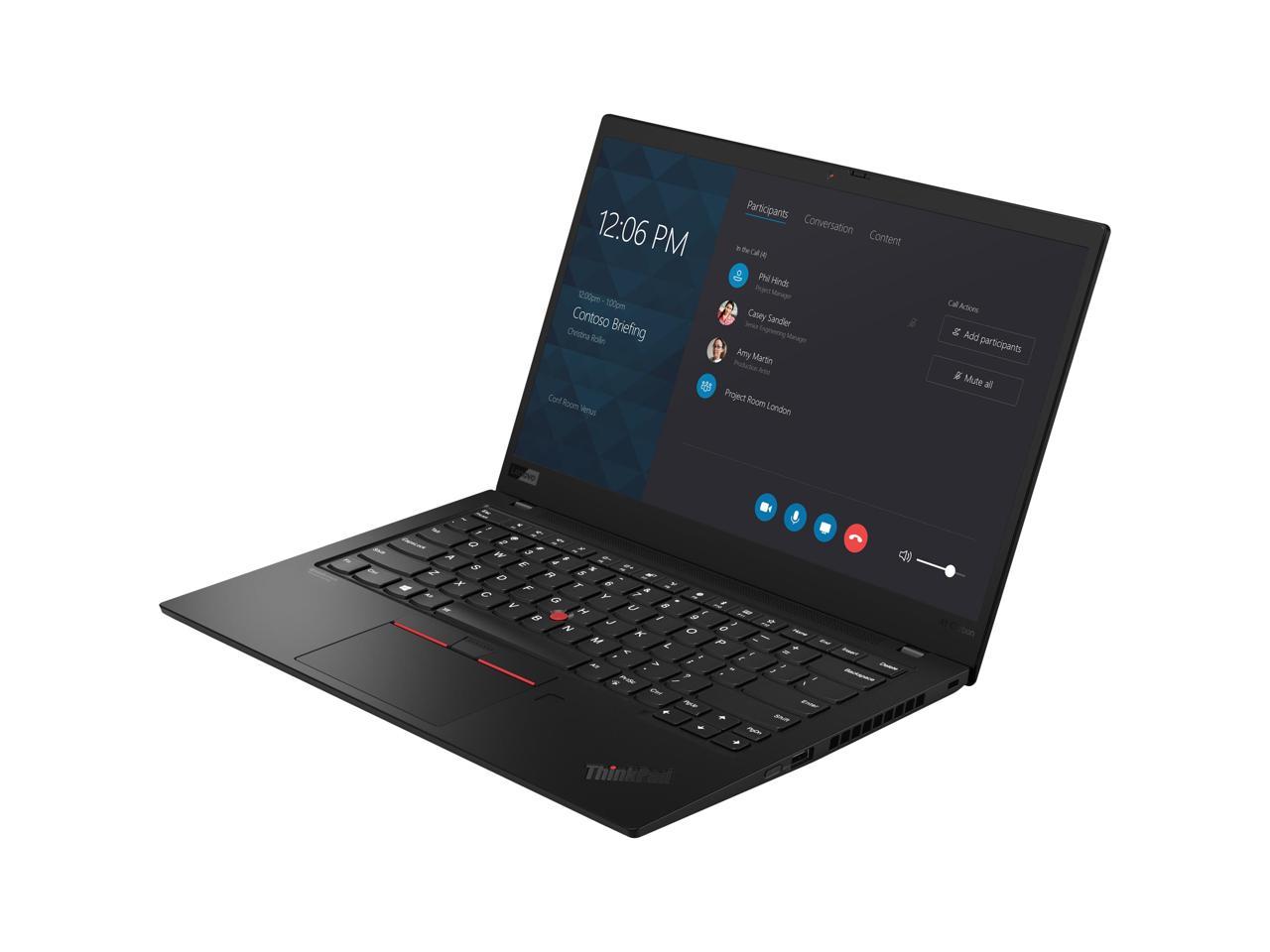 Lenovo ThinkPad X1 Carbon Gen 7 Laptop, 14.0" FHD IPS 400 nits, i5-8365U, UHD Graphics, 8GB, 256GB SSD, Win 10 Pro, 3 YR Depot/Carry-in Warranty