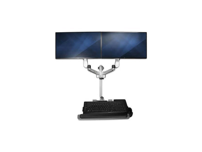 StarTech Dual Monitor Adjustable Wall Mount Computer Workstation WALLSTSI2