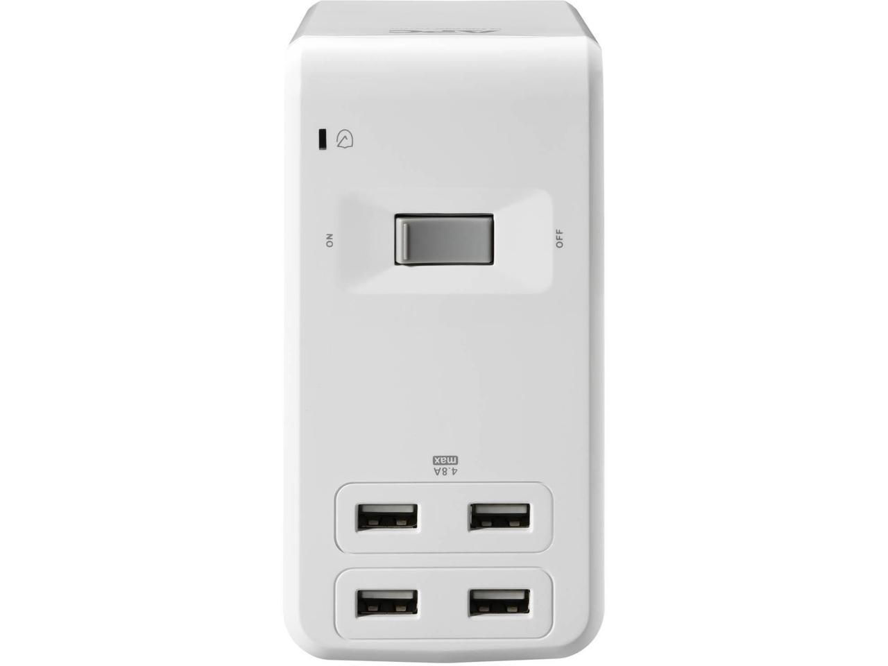 APC Desk Mount Power Station, 6 Outlet U-Shaped Surge Protector, 1080 Joule of Surge Protection with 4 USB A Charging Ports (PE6U4W)