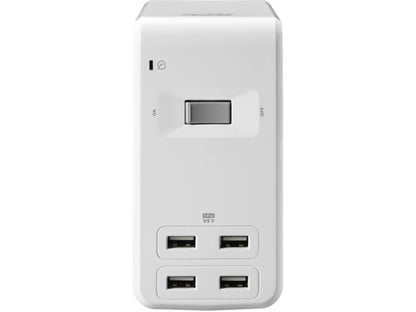 APC Desk Mount Power Station, 6 Outlet U-Shaped Surge Protector, 1080 Joule of Surge Protection with 4 USB A Charging Ports (PE6U4W)