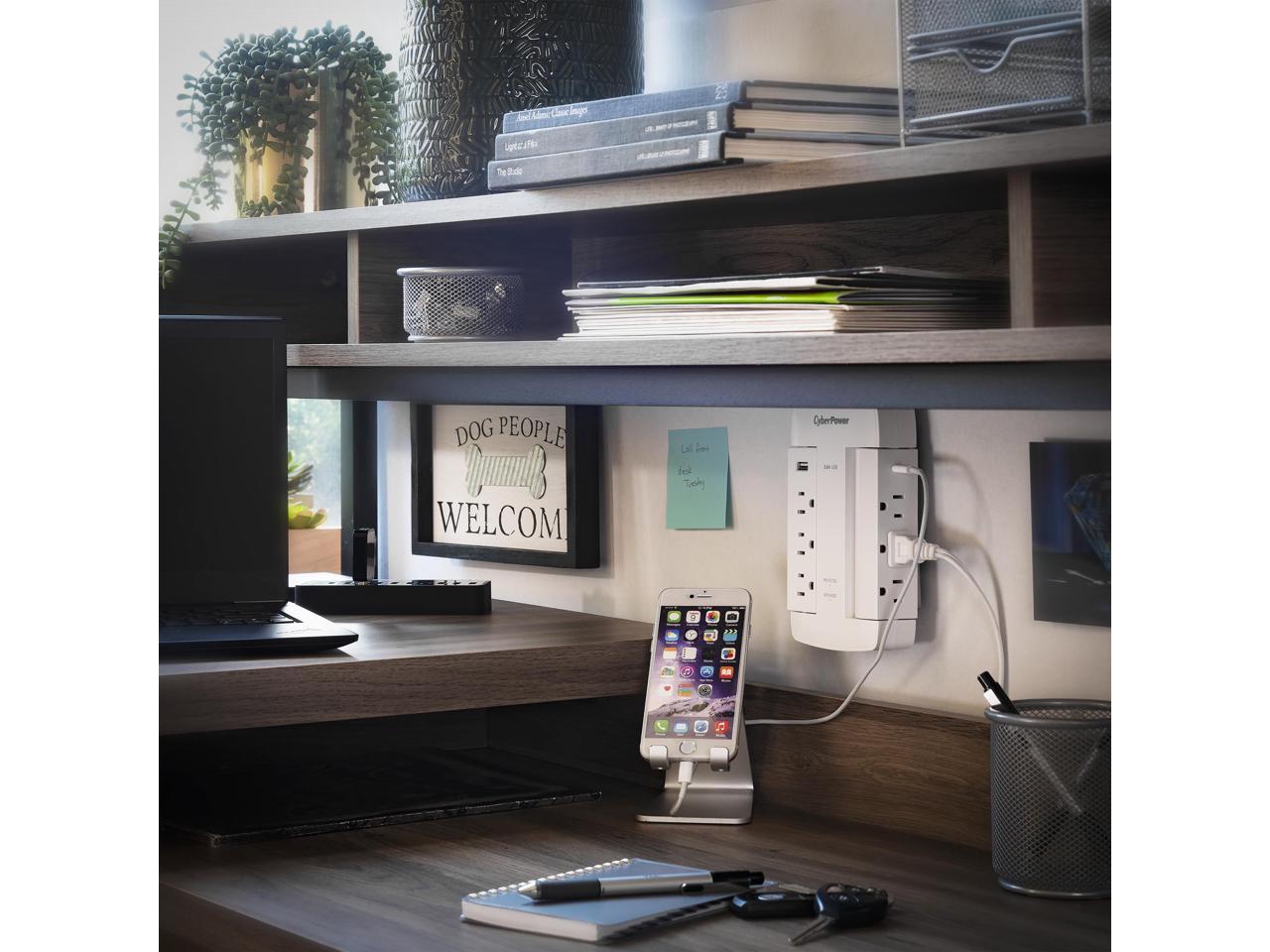 CyberPower Professional 6-Outlet Surge Suppressor/Protector - 6 x NEMA 5-15R, 3 x USB - 900 J - 125 V AC Input