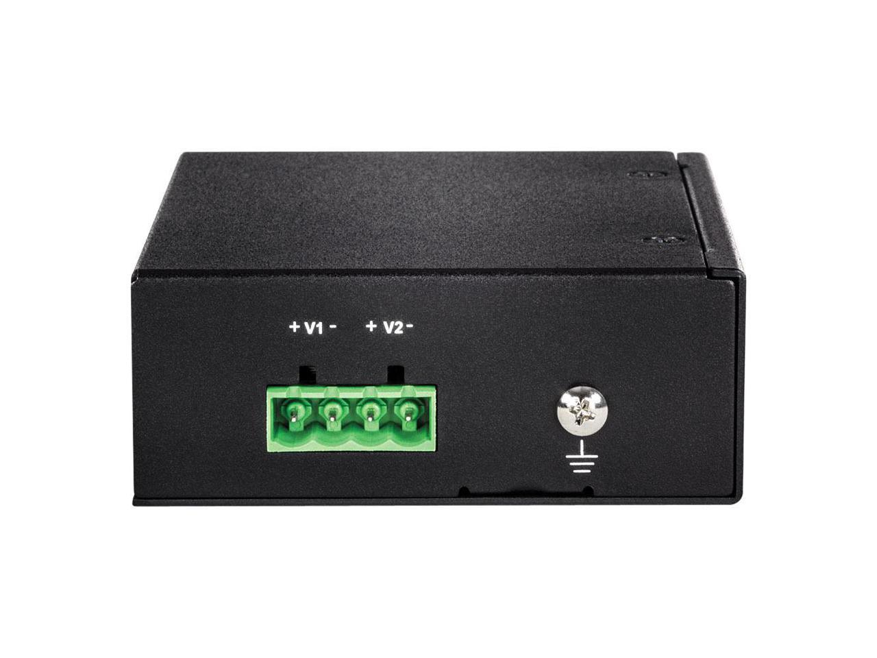 TRENDnet 5-Port Industrial Fast Ethernet PoE+ DIN-Rail Switch