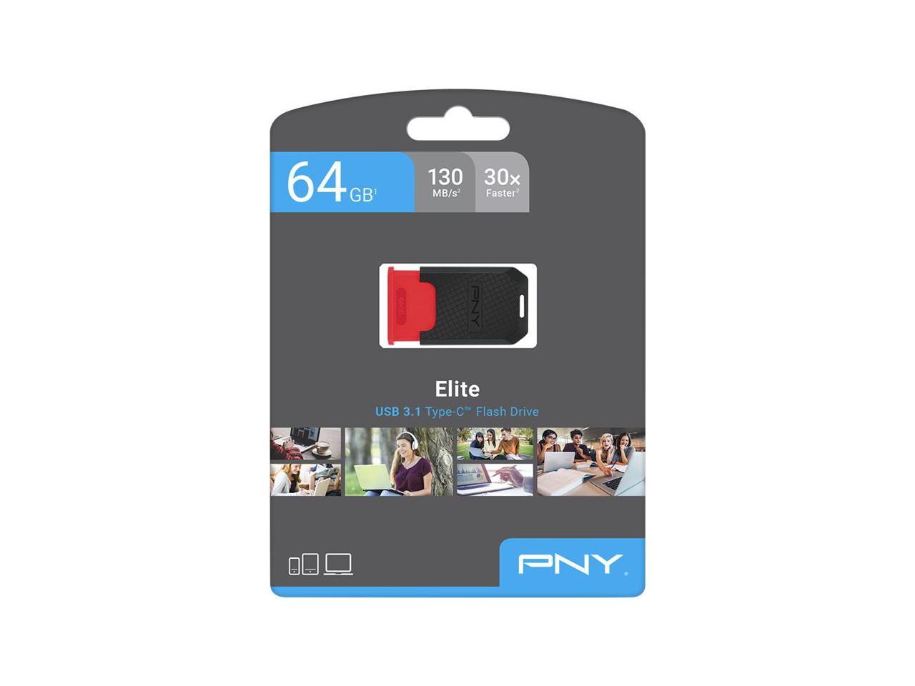 PNY P-FD64GELTC-GE 64GB ELITE USB2.1 GEN1 TYPE C