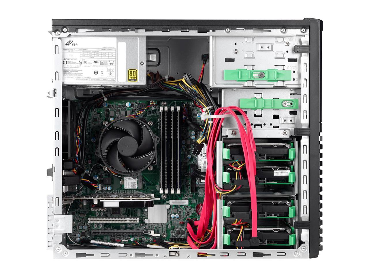 Acer Veriton M4660G VM4660G-I7870S1 Desktop Computer - Core i7 i7-8700 - 8 GB RAM - 256 GB SSD - Black - Windows 10 Pro 64-bit - Intel UHD Graphics 630 - Gigabit Ethernet