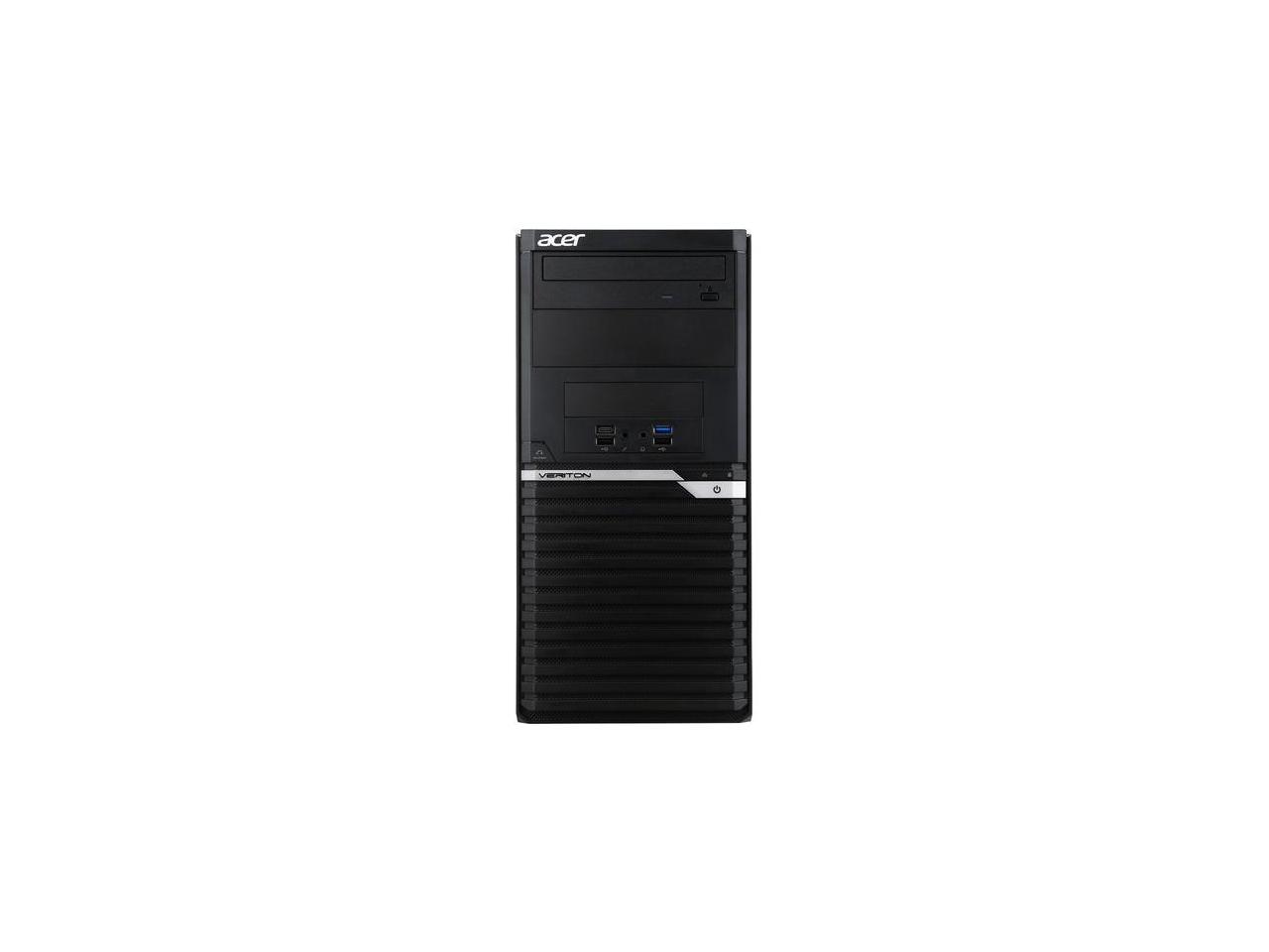 Acer Veriton M4660G VM4660G-I7870S1 Desktop Computer - Core i7 i7-8700 - 8 GB RAM - 256 GB SSD - Black - Windows 10 Pro 64-bit - Intel UHD Graphics 630 - Gigabit Ethernet