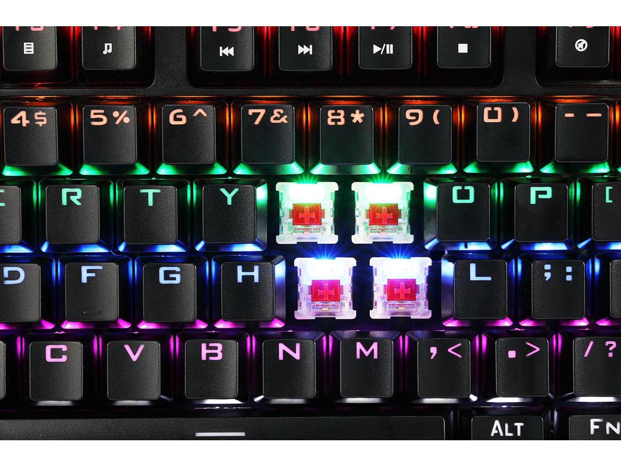 Adesso Multi-Color Illuminated Mechanical Gaming Keyboard