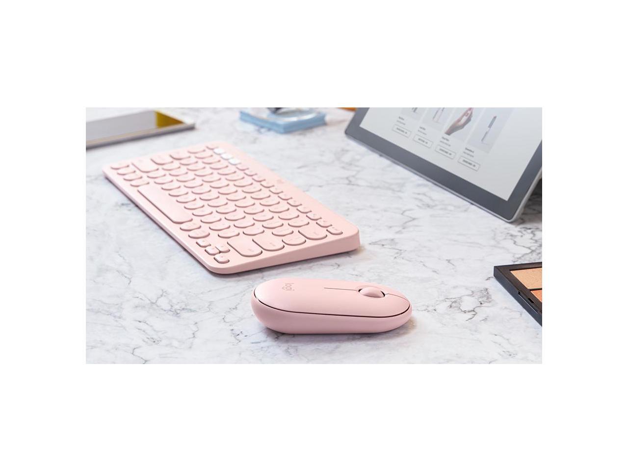 Logitech Pebble M350 910-005769 Rose Pink 3 Buttons 1 x Wheel Dual (RF / Bluetooth Wireless) Optical 1000 dpi Mouse