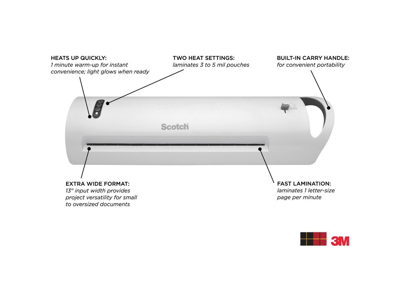 TL1302VP 3M Thermal Laminator TL1302, 13" x 5 Mil Maximum Document Thickness