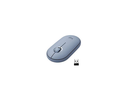 Logitech PEBBLE M350 910-005773 Blue Grey 3 Buttons 1 x Wheel Dual (RF / Bluetooth Wireless) Optical 1000 dpi Mouse