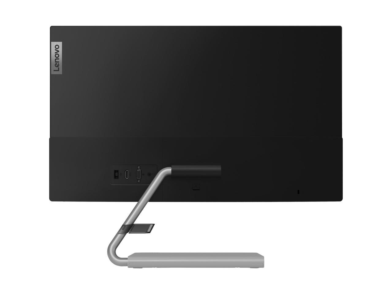 Lenovo Q24i-10 24" (Actual size 23.8") Full HD 1920 x 1080 Up to 4ms HDMI VGA AMD FreeSync Built-in Speakers NearEdgeless Bezel LED Backlit IPS Monitor