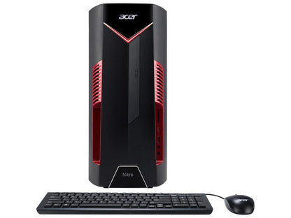 Acer Nitro N50-600 Gaming Desktop Computer - Core i5 i5-9400F - 8 GB RAM - 512 GB SSD - Windows 10 Home 64-bit - NVIDIA GeForce GTX 1650 4 GB - DVD-Writer - Gigabit Ethernet - Wireless LAN
