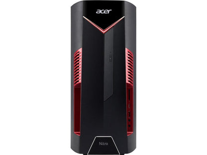 Acer Nitro N50-600 Gaming Desktop Computer - Core i5 i5-9400F - 8 GB RAM - 512 GB SSD - Windows 10 Home 64-bit - NVIDIA GeForce GTX 1650 4 GB - DVD-Writer - Gigabit Ethernet - Wireless LAN