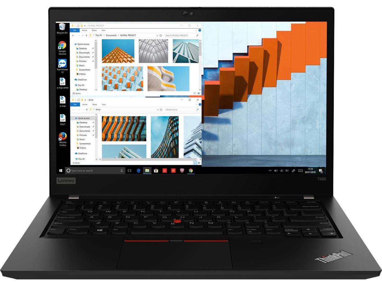 Lenovo Laptop ThinkPad T490 20N2003RUS Intel Core i7 8th Gen 8665U (1.90 GHz) 16 GB Memory 512 GB PCIe SSD Intel UHD Graphics 14.0" Touchscreen Windows 10 Pro 64-bit