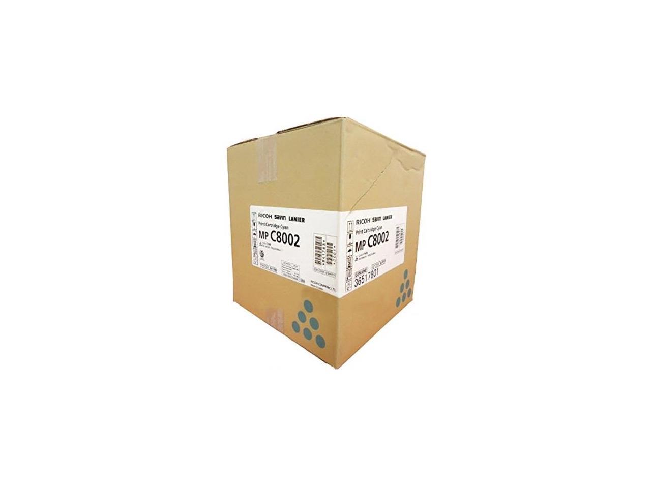 Cyan Toner Cartridge for Ricoh 841783 MP C6502SP, MP C8002SP, Genuine Ricoh Brand