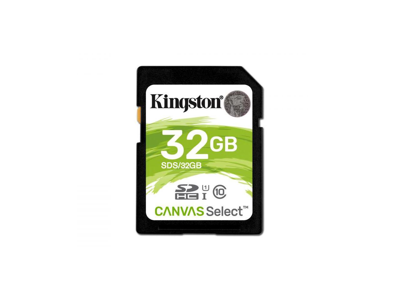 Kingston 32GB SDHC Canvas Select 80R CL10 UHS-I