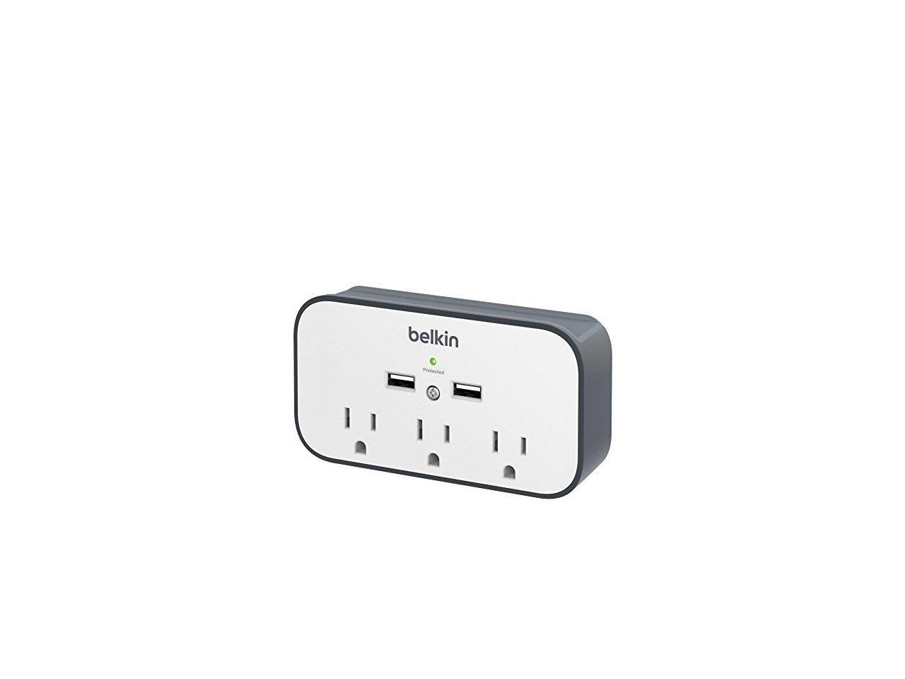 Belkin BSV300ttCW 3Outlet Surge Protectr Wll Mnt