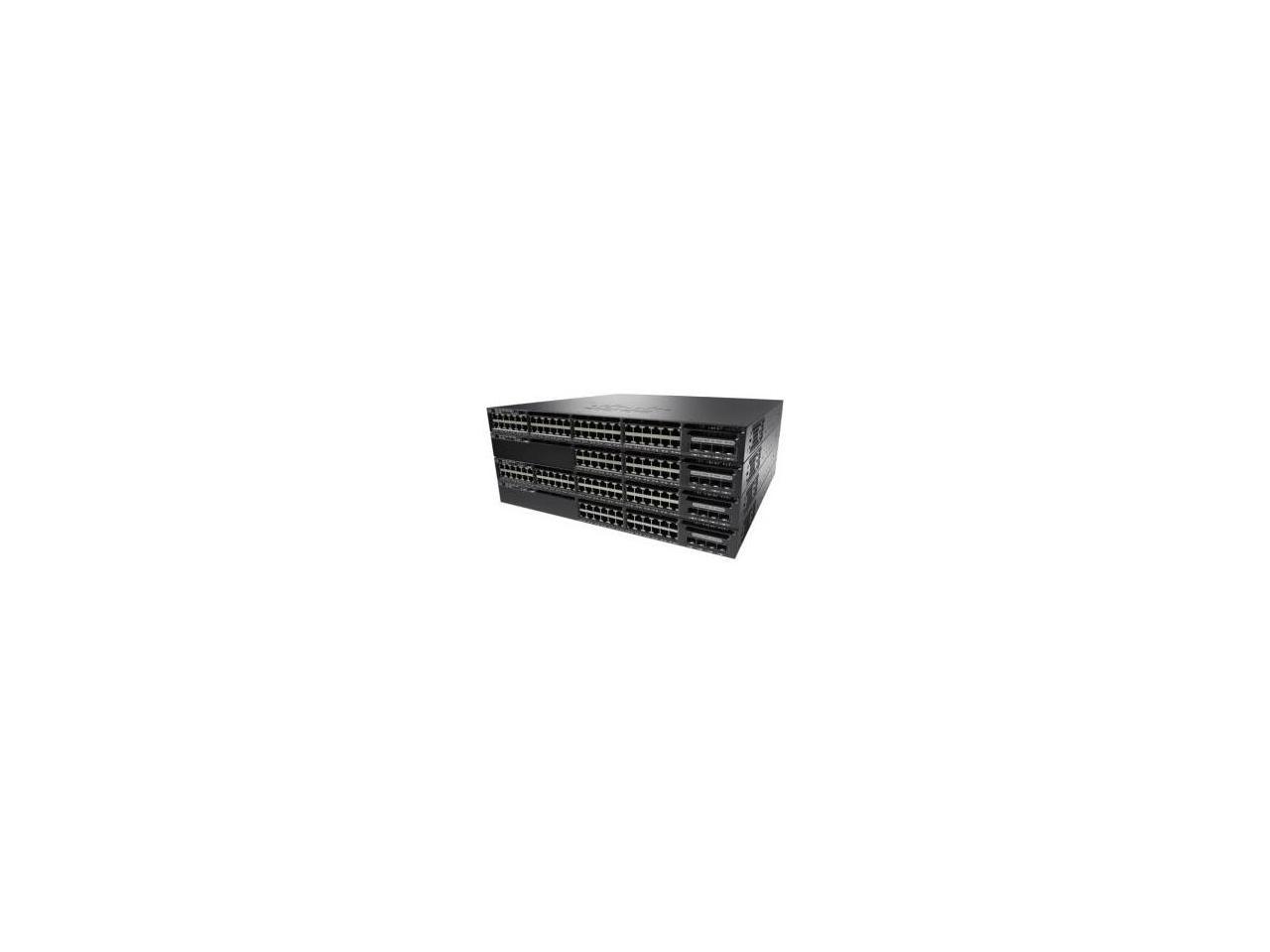 Cisco WS-C3650-48PS-E Catalyst 3650-48P Layer 3 Switch /48 Ports - Manageable - 48 x POE+ - Stack Port - 4 x Expansion Slots - 10/100/1000Base-T - Rack-mountable, Desktop