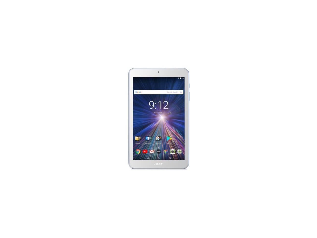 ACER NT.LERAA.002;B1-870-K7MZ Acer Iconia One 8 B1-870-K7MZ 8 inch MediaTek MT8167B 1.30GHz/ 1GB DDR3L/ 16GB/ Android 7.0 Nougat Tablet (White)