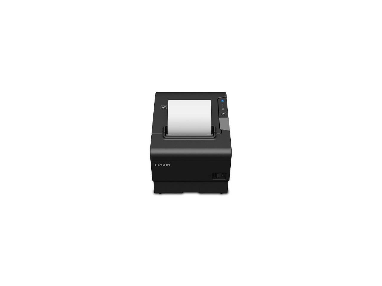 EPSON C31CE94731 TM-T88VI-I INTELLIGENT THERMAL RECEIPT PRINTER ETHERNET SERIAL AND USB INTERFACES BLACK INCLUDES ADAPTER V