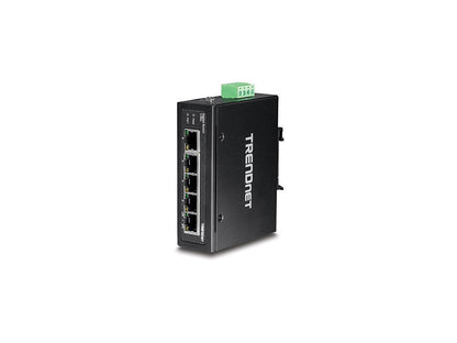 TRENDnet 5-Port Hardened Industrial Gigabit DIN-Rail Switch Limited Lifetime Warranty