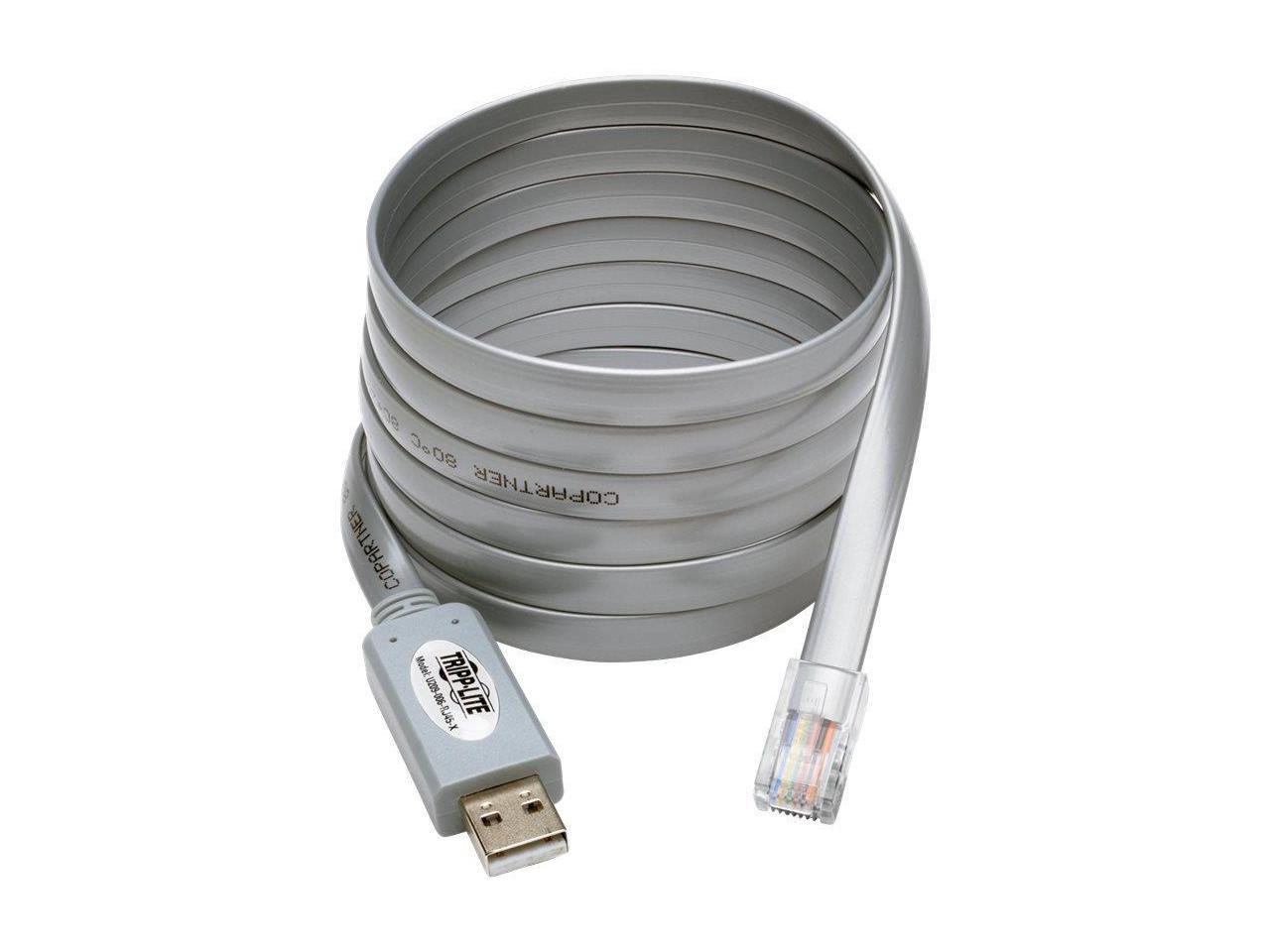 Tripp Lite USB to RJ45 Cisco Serial Rollover Cable, USB Type-A to RJ45 M/M, 6 ft.