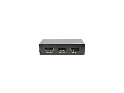 Tripp Lite 2-Port HDMI Switch for Video and Audio, 4K x 2K UHD @ 60 Hz (HDMI F/2xF) with Remote Control (B119-002-UHD)