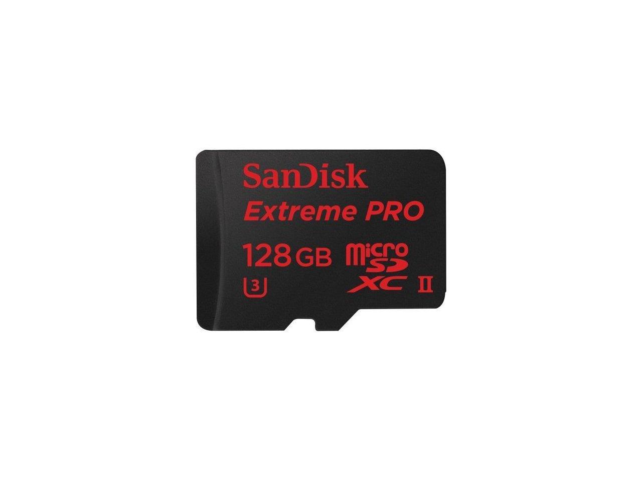 SanDisk Extreme Pro 128GB microSDXC Class 10 UHS-II U-3 Card w/USB 3.0 Reader